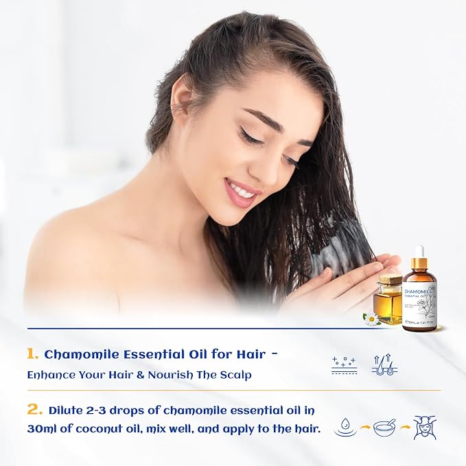 HIQILI 30ML Chamomile Essential Oil, Pure & Natural Chamomile Oil - Image 4