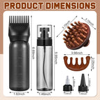 ProSuites 6 in 1 Set Wooden Head Scalp Massager Comb Tool Hair Gua Sha Comb - Image 2