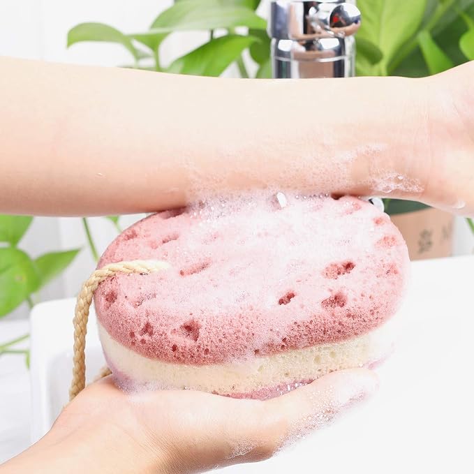 3 Pcs Bath Sponge for Women, Kids. Sponge Loofah Body Scrubber Shower Sponge - Image 5