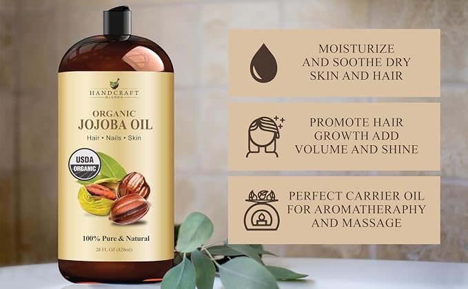 Handcraft Blends USDA Organic Jojoba Oil | Cold-Pressed | 28 Fl Oz | 100% Pure - Image 5