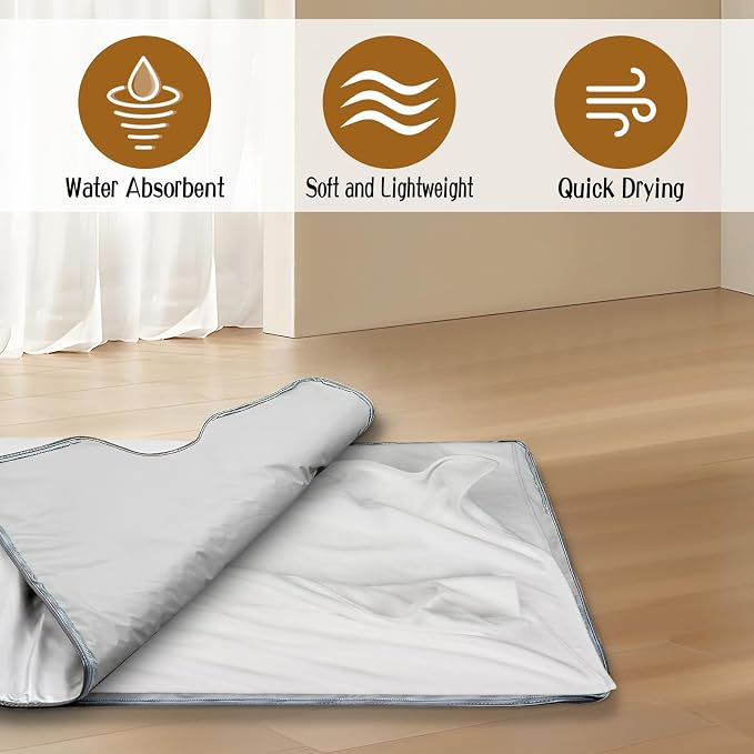 31"x71" Sauna Blanket Insert 3 Pack Machine Washable Blanket Towel Insert Super - Image 5