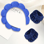 Beleki Spa Headband for Washing Face Wristband Set Sponge Makeup Skincare Face - Image 6