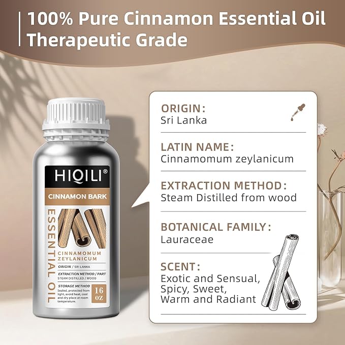 HIQILI Cinnamon Essential Oil for Candle, Spary & Diffuser - Image 5
