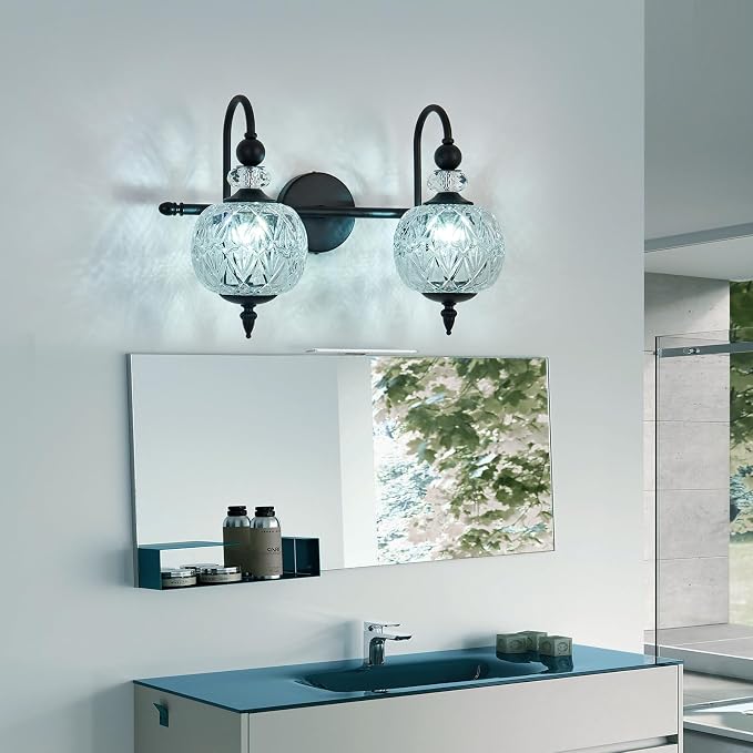 Piepooye Vintage Bathroom Light Fixtures Black Vanity Light - Image 9