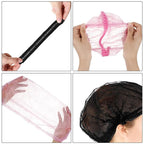 Geyoga 200 Pcs Disposable Nonwoven Bouffant Caps 21 Inch Hair Net Elastic Cap - Image 4