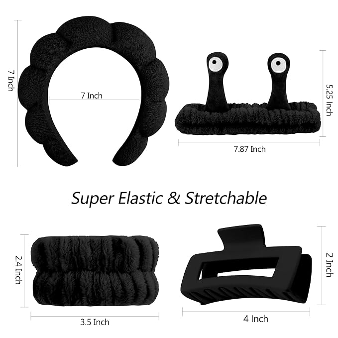VELSCRUN Spa Headband, Makeup Face Wash Skincare Headbands, Stuff - Image 7