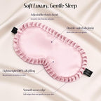 Silk Sleep Mask for Women: 100% Mulberry Silk Eye Mask, Soft Wavy Edge Eye - Image 4