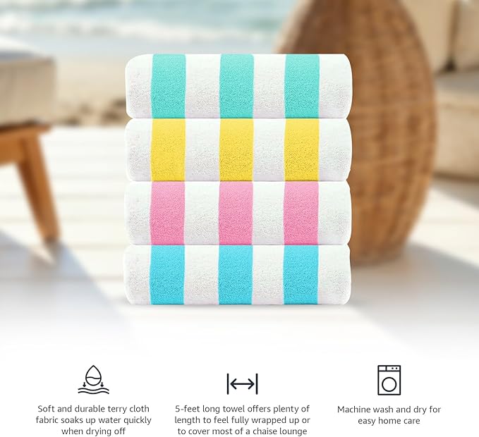 CASA COPENHAGEN Cabana Beach Towel Designed in Denmark Rough and Tough - Image 4