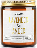 AOOVOO Lavender Amber Candles - 9 oz Scented Candles by AOOVOO