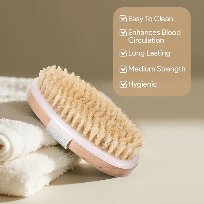 4 Pcs Dry Brushing Body Brush for Lymphatic Drainage, Pore Cleaning Brush Set - Image 3