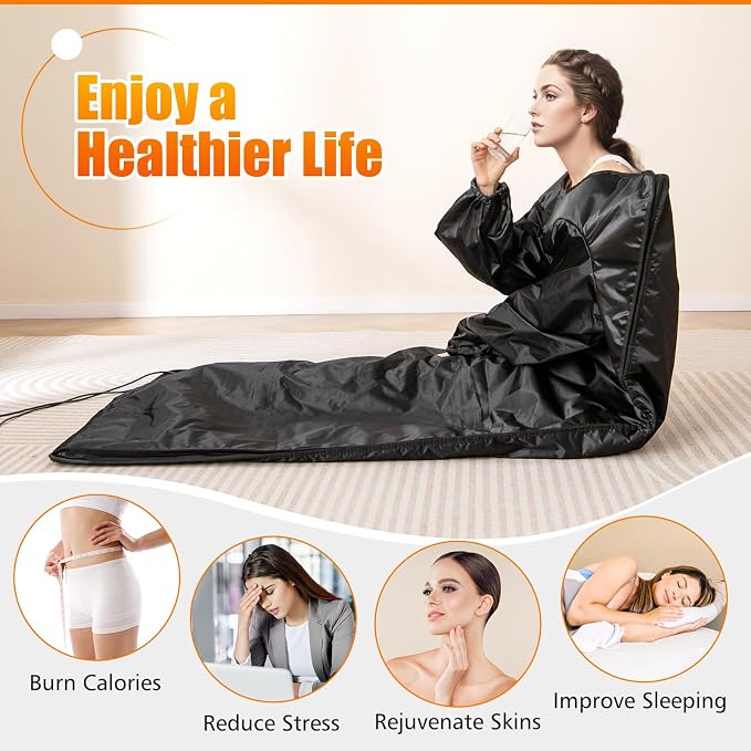 COSTWAY Infrared Sauna Blanket, Portable Full-Body Personal Sauna - Image 6