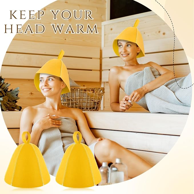 JaGely Sauna Hat for Men Women Sauna Hat Vaporarium Cap Russian Banya Cap for - Image 3