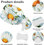 Scrub Cap with Hair Scrunchy, Ponytail Holder Surgical Cap - Image 4