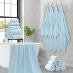 Hailea 18 Piece Family Bath Towel Set Include 6 Bath Towels, 6 Hand Towels and - Image 8