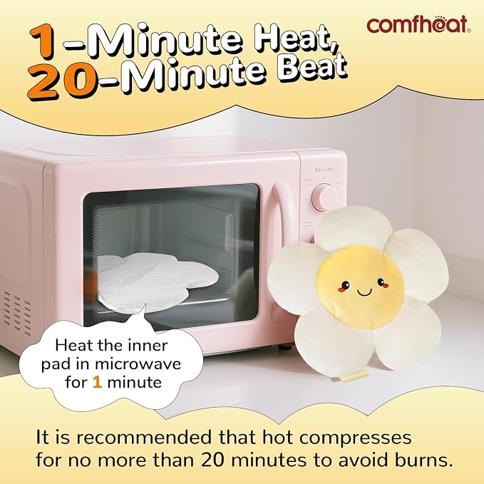 Microwave Heating Pad for Pain Relief, Moist Heat Pack Hot Compress for Period - Image 4