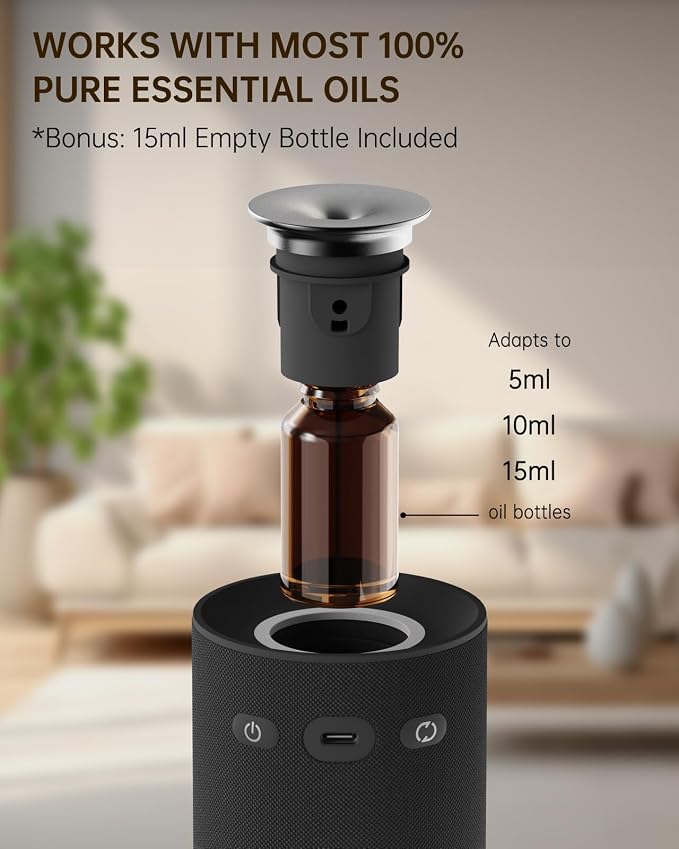 Waterless Essential Oil Diffuser, Portable Car Aromatherapy Diffuser, - Image 6