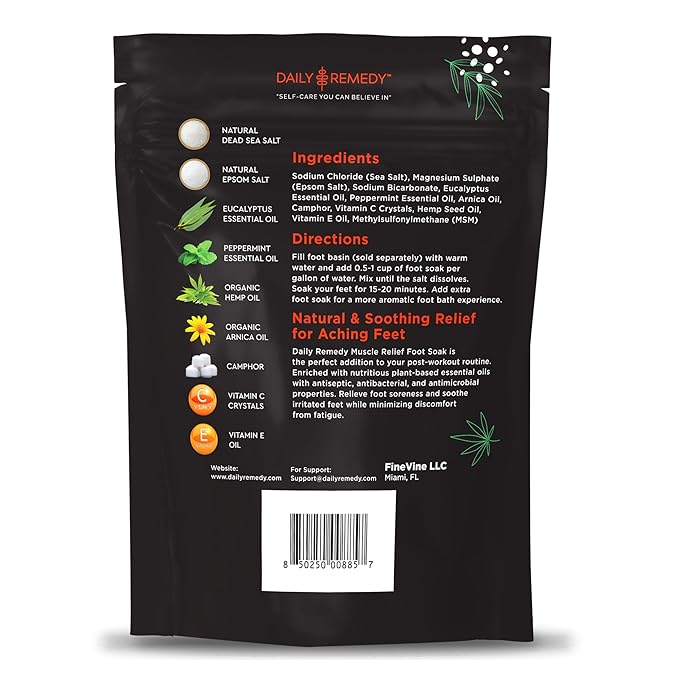 Muscle Relief Foot Soak with Epsom Salt, Made in USA, Soothe Tired Feet - Image 2