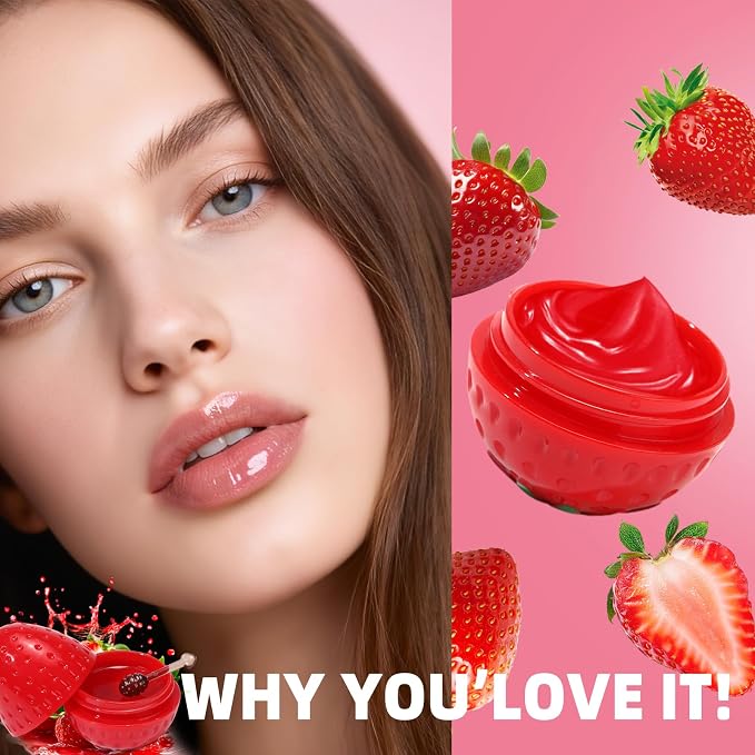 4 PCS Bee Lip Balm Lip Mask Fruit Pot, Lip Balm - Image 3