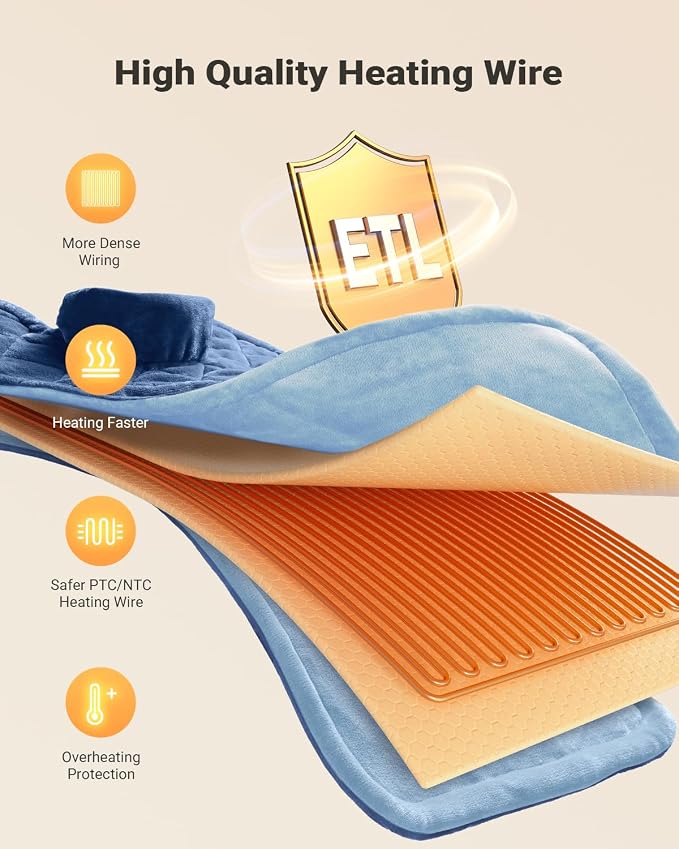 iDOO Heating Pad for Back Pain Relief, Mothers Day Gifts for Mom Women Mom - Image 4