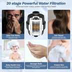 Hibbent 5-spray Filtered Rainfall Shower Head Combo, High Pressure 13'' - Image 6