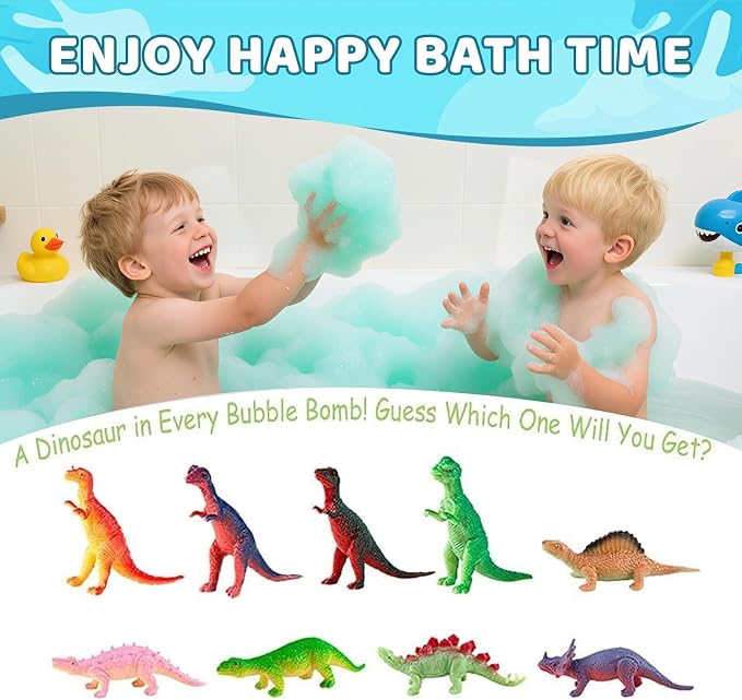 Bath Bombs for Kids with Surprise Dinosaur Toys Inside, XXXL Dinosaur Bath - Image 4