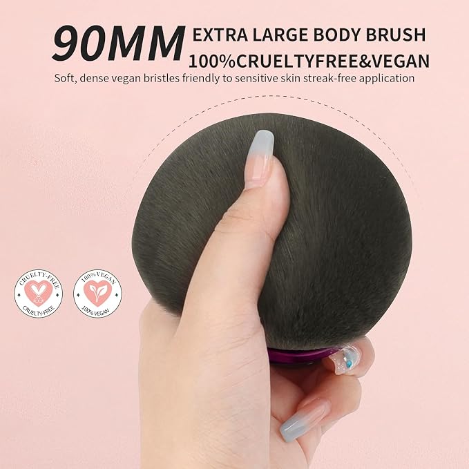 docolor Self Tanner Brush Extra Large Body Makeup Brush, 3.5 Inch Width - Image 2