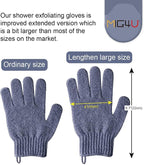 MIG4U Shower Exfoliating Scrub Gloves, Bathing Gloves Body Wash Dead Skin - Image 3