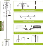 Bird Feeder Station with Suet Cage & Water Bowl Fruit Hook- Adjustable Pole - Image 3