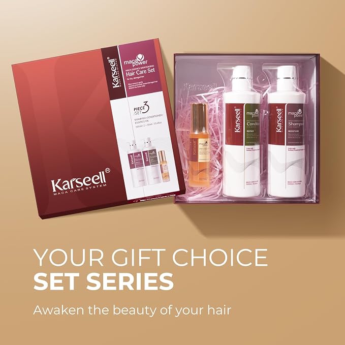 Karseell Collagen Hair Treatment Hair Care Set, Hair Oil Shampoo and Conditioner - Image 3