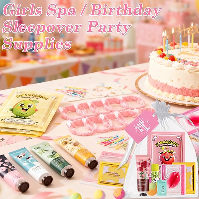110PCS Spa Party Supplies for Girls, Spa Party Favors Include Lip Mask - Image 2