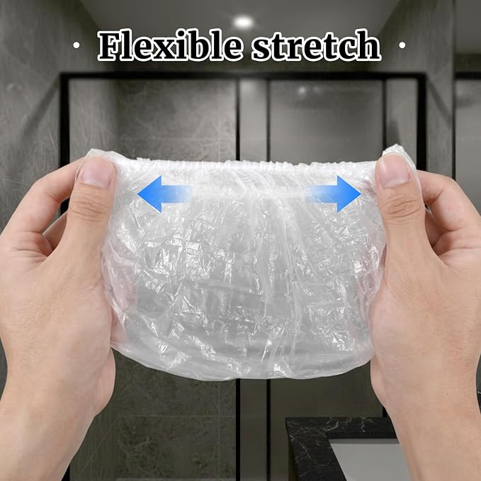 Qianyu 100 PCS Disposable Shower Caps and 100 PCS Earmuffs - Image 3