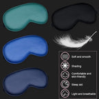 BBTO 4 Pcs Silk Sleep Eye Masks Smooth Soft Satin Eye Covers - Image 4