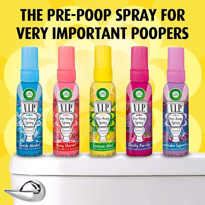 Air Wick V.I.P. Pre-Poop Toilet Spray | Rosy Starlet Scent | Contains Essential - Image 7