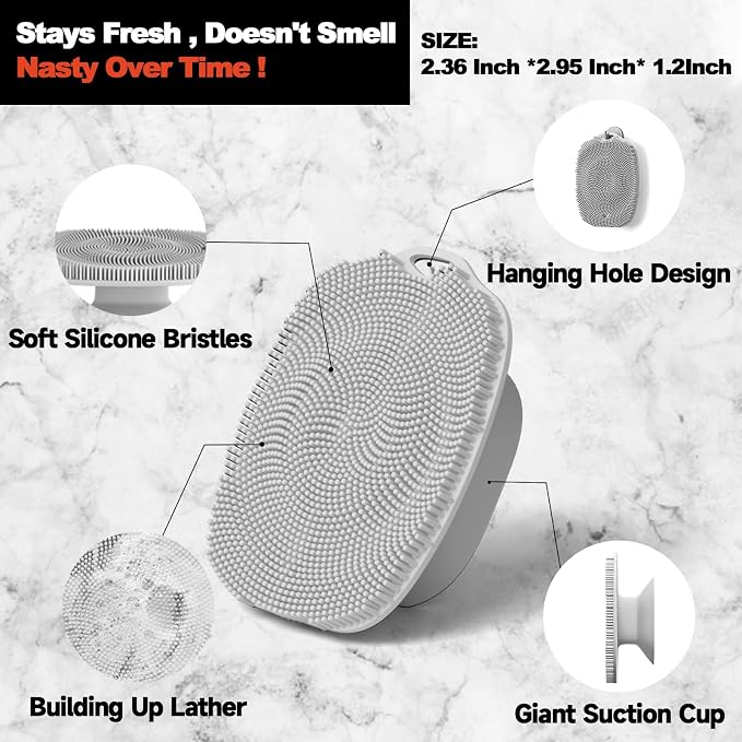 2 PCS Face Scrubber, Soft Silicone Face Exfoliator - Image 4