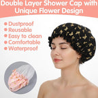 Yuanchu 4 Pcs Waterproof Shower Caps - Image 4
