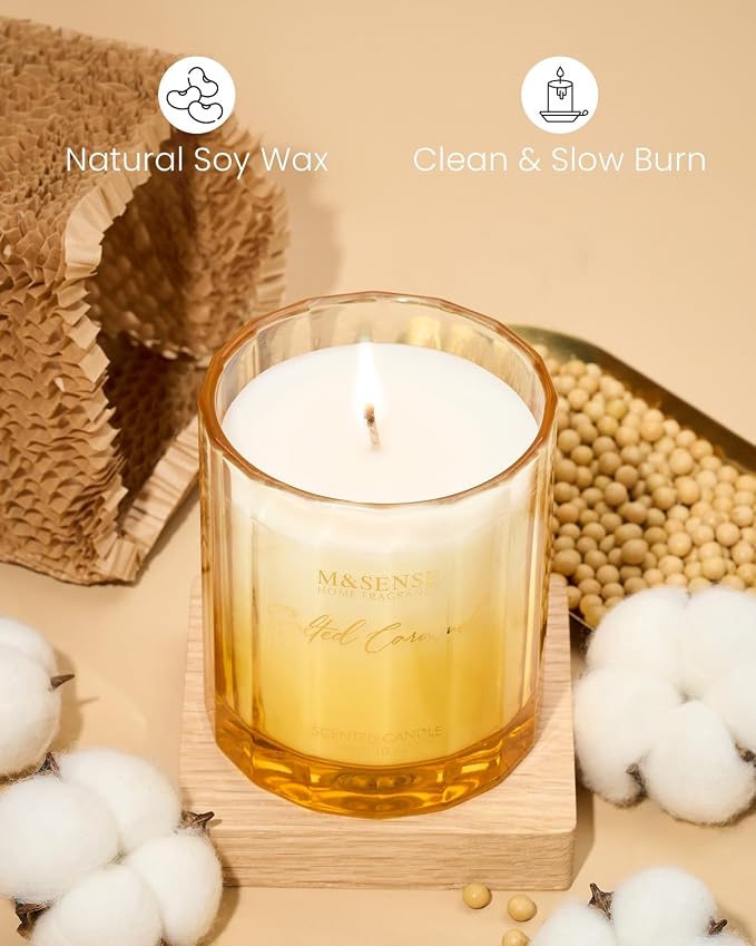 M&SENSE Salted Caramel Fall Scented Candle - Image 3