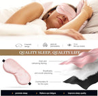 Sleep Mask Silk Eye Mask for Sleeping, Super Soft Blackout Eye Mask for Women - Image 4