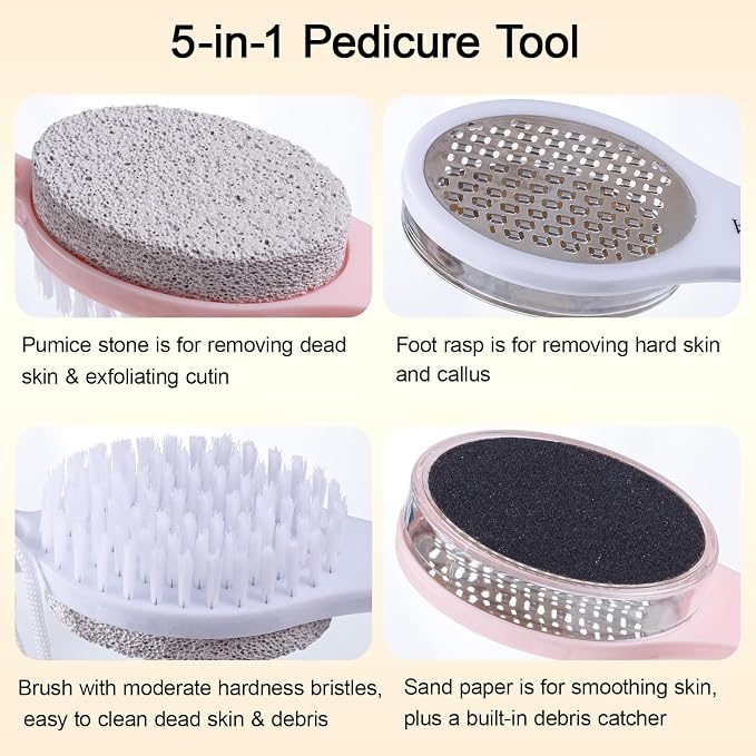 Foot Scrubber Brush with Pumice Stone - Image 2