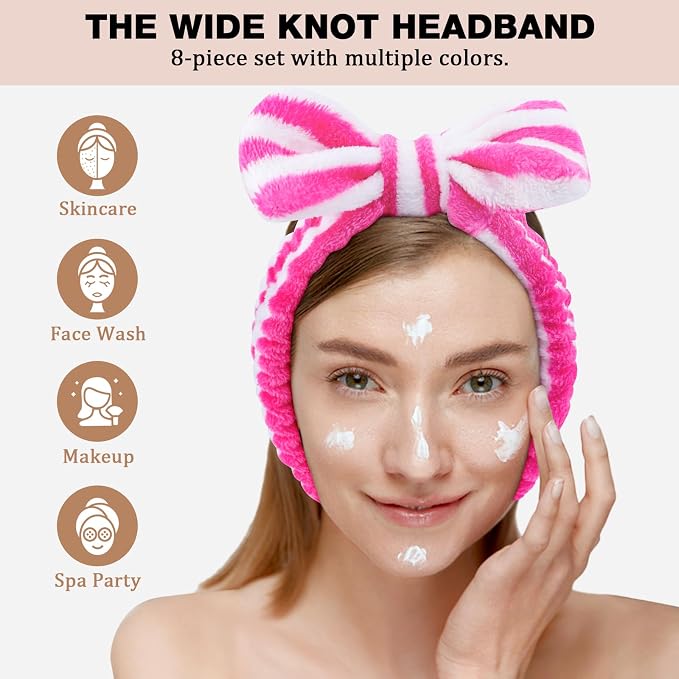 YOOVR 8pcs Spa Headband, Mothers Day Gifts Bulk, Stocking Stuffers - Image 6