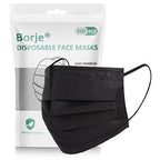 Borje 200 PCS Black Disposable Face Mask 3 Ply Protection Face Masks - Image 2