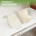 6 Pack Natural Loofah Sponges for Dishes, Loofah Kitchen Sponges - Image 2