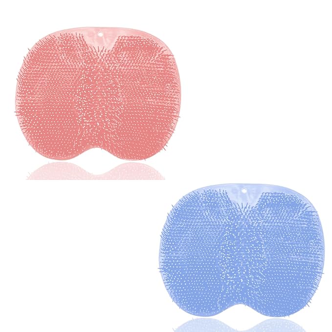 Shower Foot and Back Scrubber Mat, Wall Mounted Shower Foot Scrubber by EASKITE