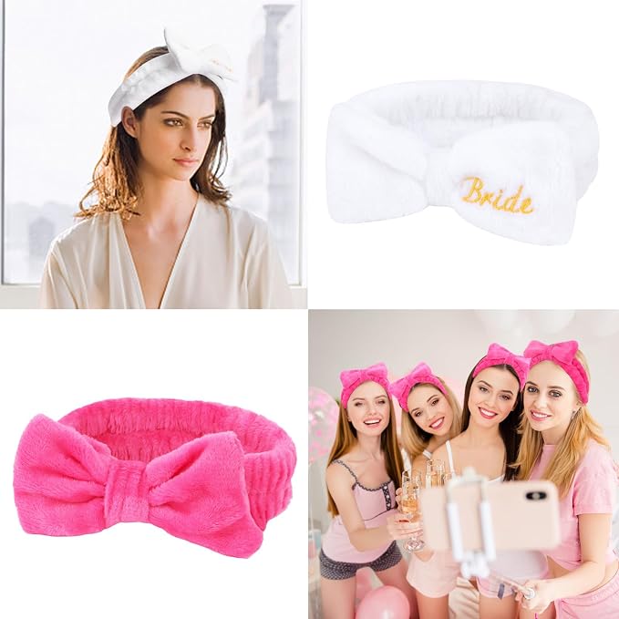 CIEHER Spa Headband, Bride & Bridesmaid Gifts, Skincare Makeup Face Wash - Image 8