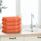 Avalon Towels Orange Bath Towels Set of 4 pcs, 100% Cotton Towel Absorbent and - Image 5