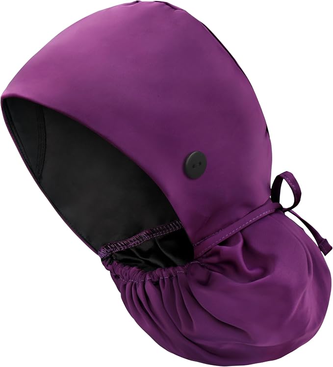 Satin Lined Scrub Cap, Adjustable Surgical Cap by IRIS+CRAFT