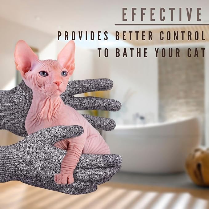 Sphynx Hairless Cats Bamboo Bath Gloves - Image 6