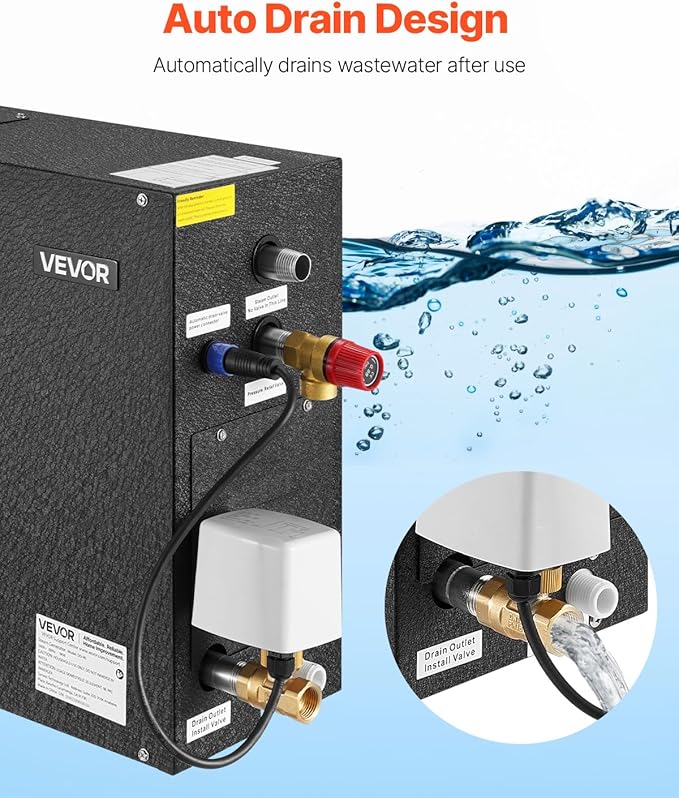 VEVOR Steam Generator, 9 kW Steam Shower System - Image 5