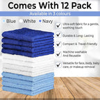 QUBA LINEN 100% Cotton Washcloth Set – Soft, Absorbent Face Towels - Image 3