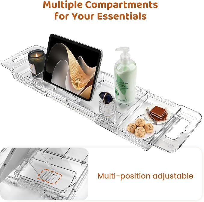 Expandable Bathtub Tray, Foldable Bath Tray - Image 2