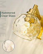 Bathroom Light Fixtures Over Mirror, 3-Light Brushed Gold Vanity Light - Image 4